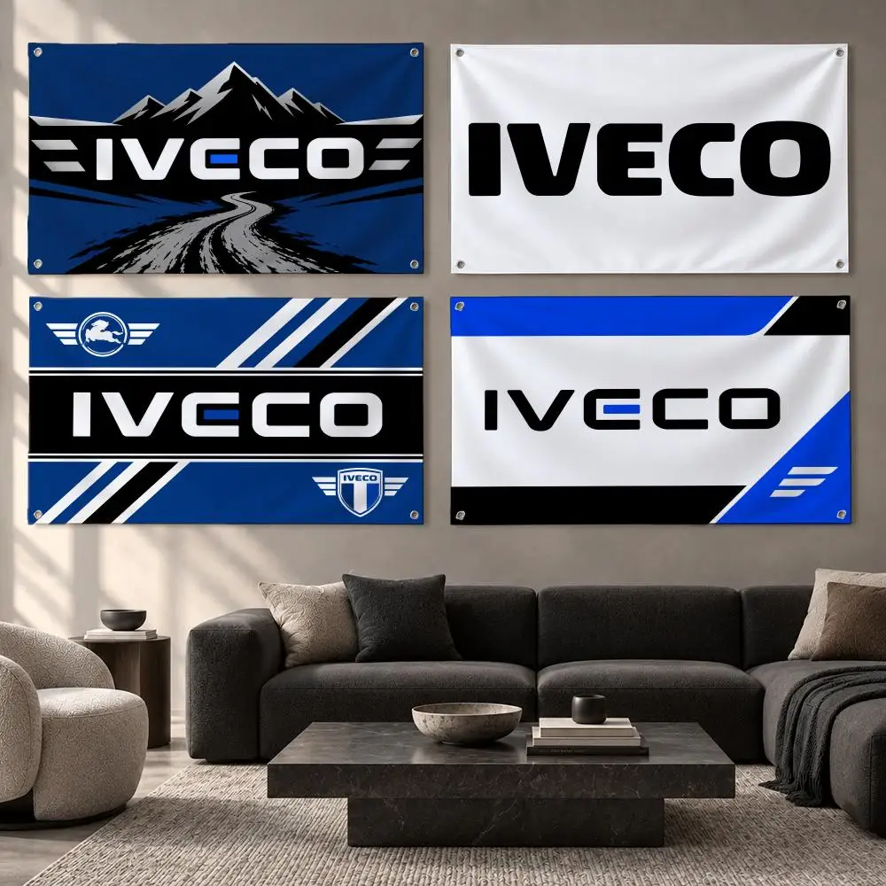 Brand cool ablack card i-IVECO Flags Fabric Pennant Banner, Apt Wall Decor, Living Corner, Bedroom, Studio, E-sports Room