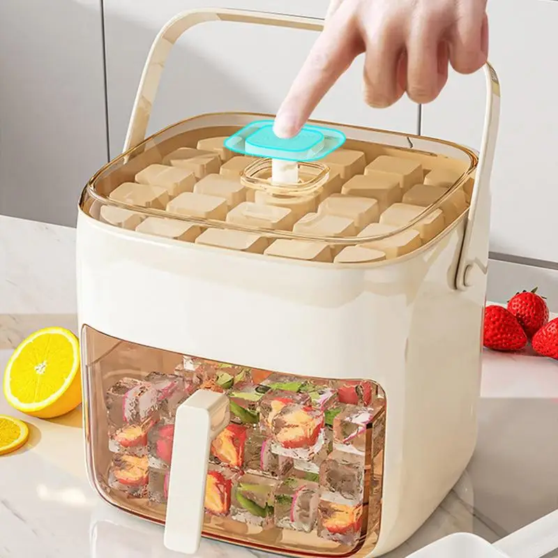 

48 Grid Ice Cubes Mold Refrigerator Ice Maker Tray One-touch Easy Release Iced Bucket Home Ice Making Tool Kitchen Gadgets