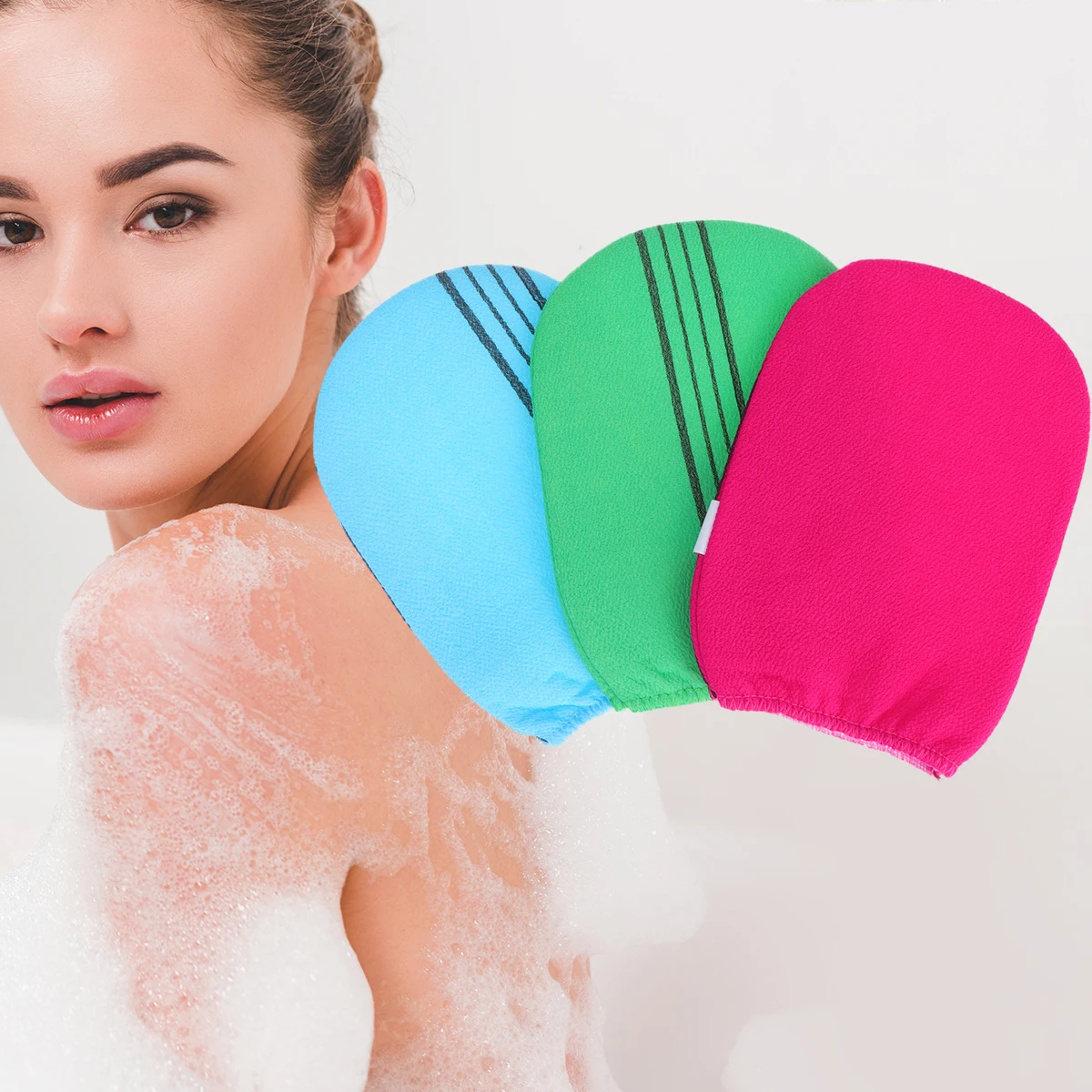 

6 PCS Bath Gloves Body Scrub for Exfoliating Shower Scrubber Bathing Exfoliator