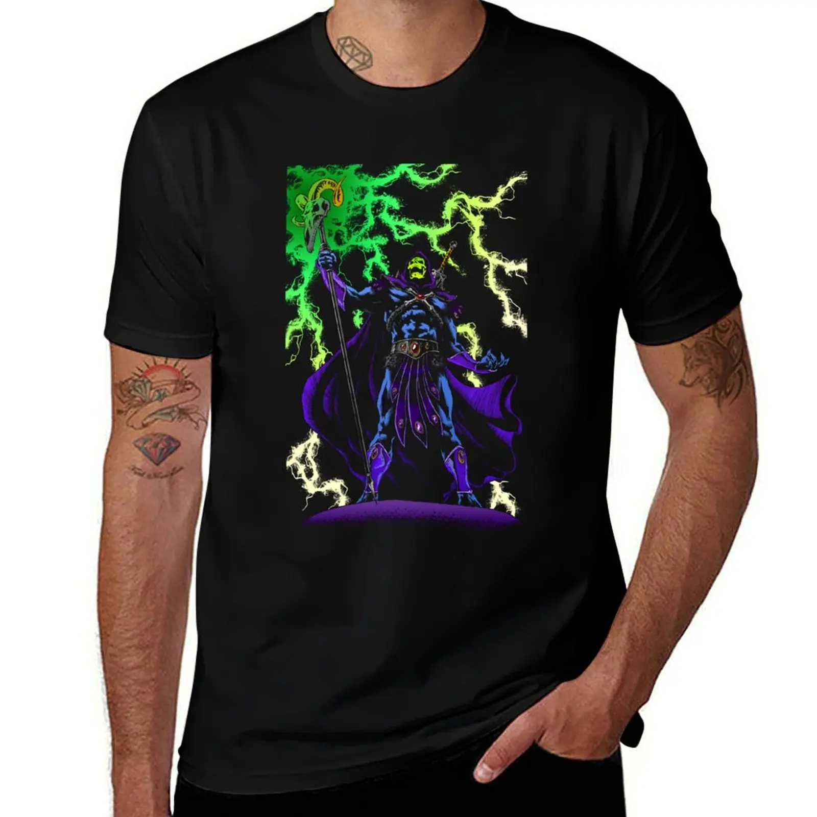 Skeletor GraySkull castle motu he man barbarian 80s cartoons toys heman T-Shirt boys whites shirts graphic Short sleeve tee men