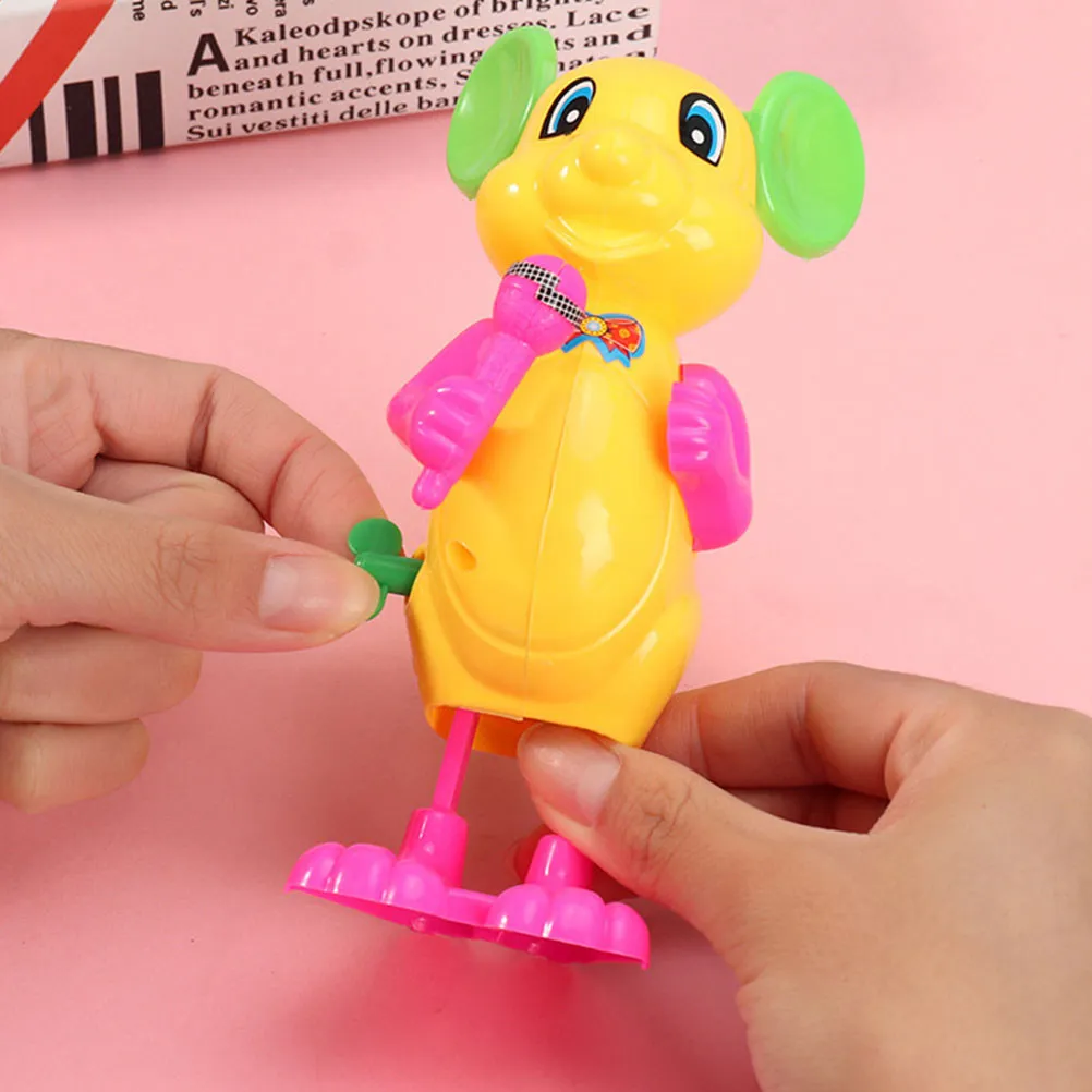 

6Pcs Clockwork Mouse Wind Up Microphone Mouse Plaything Funny Kid Plaything Cartoon Clockwork Wind Up Kids Gift