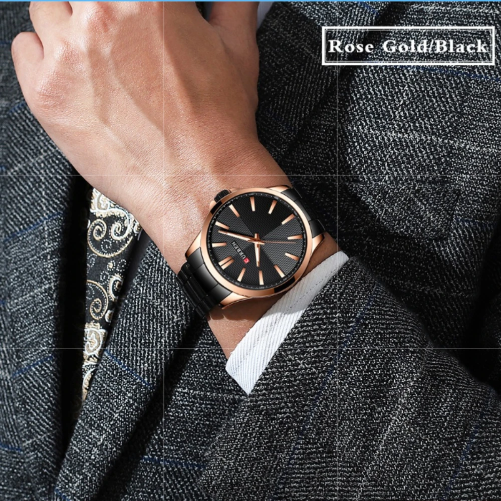 CURREN 8322 Luxury Steel Strip Men's Watch Waterproof Quartz Business Luminous Watches for Men Relogios Masculino Reloj Hombre