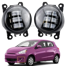 1pair Car Front Bumper LED Fog Lamp 12V For Mitsubishi Mirage Space Star Hatchback (A0_A) 2012~2016