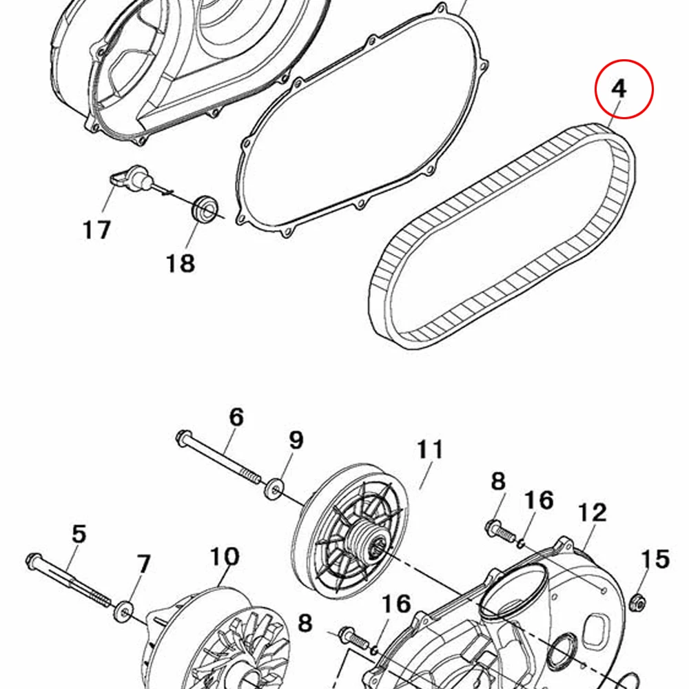 Drive Belt CVT Clutch Belt For HiSun Strike Tactic 800 900 1000 HS800 HS1000 ATV UTV, Coleman Outfitter Rural King RK RKX 1000