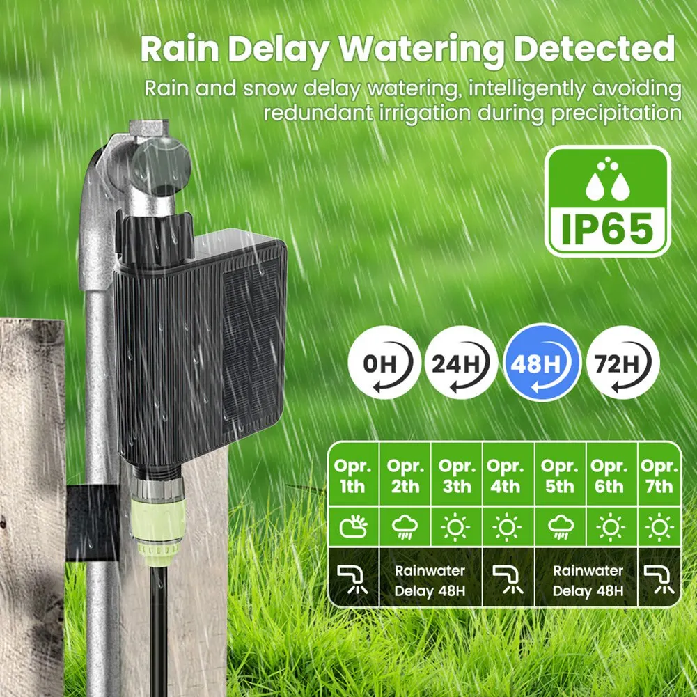 N02R-Smart Solar Water Valve Smart Hose Timer Bluetooth Auto Water Timer For Lawn/Yard/Garden/Drip Irrigation
