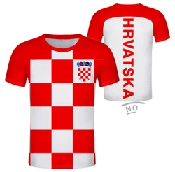 CROATIA T Shirt Diy Free Custom Name Number Hrv t-shirt Nation Flag Croatian Country Hrvatska Republic Print Photo Logo Clothing