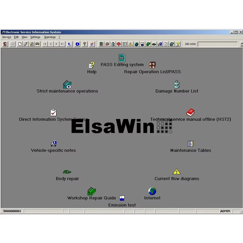 El más nuevo Etka 8,3 ELSAWIN 6,0, el último software de mantenimiento, grupo de piezas electrónicas para vehículos, catálogo ad