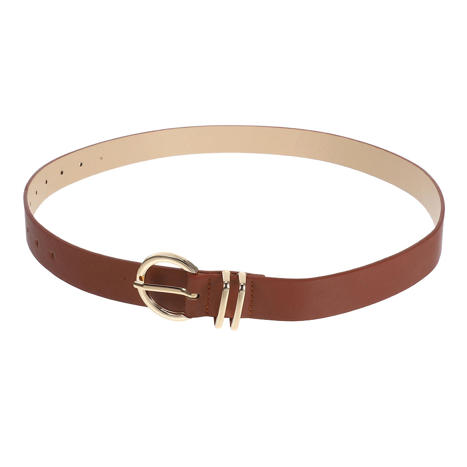 

Pu Ladies Waist Belts O Ring Buckle Faux For Women Girls Vintage Style Dressy Outfits Party Daily Wear