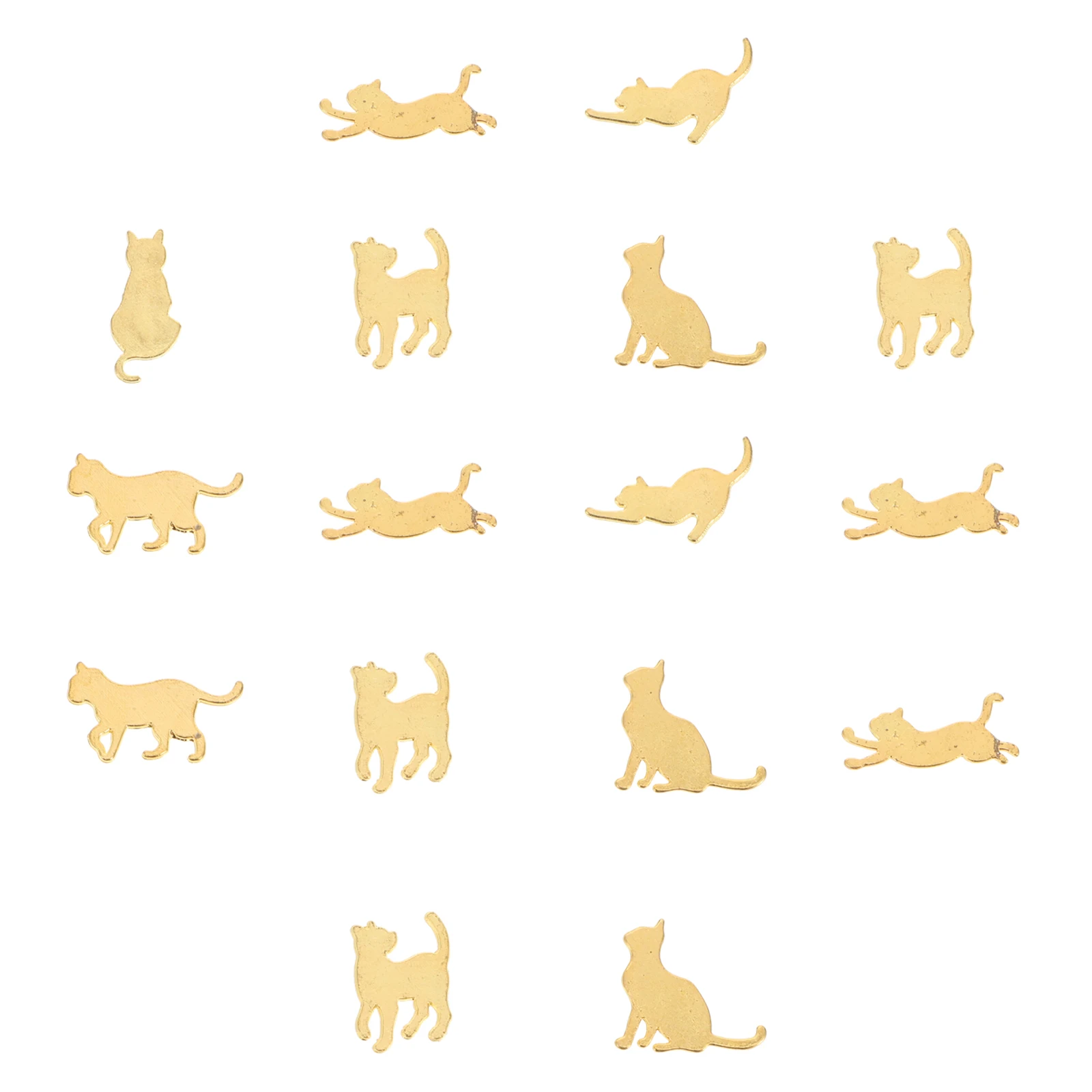 

30Pcs Metal Resin Material Pack DIY Cat Shape Charms Hairpin Jewelry Making Headdress Accessory Cat Shape Charms