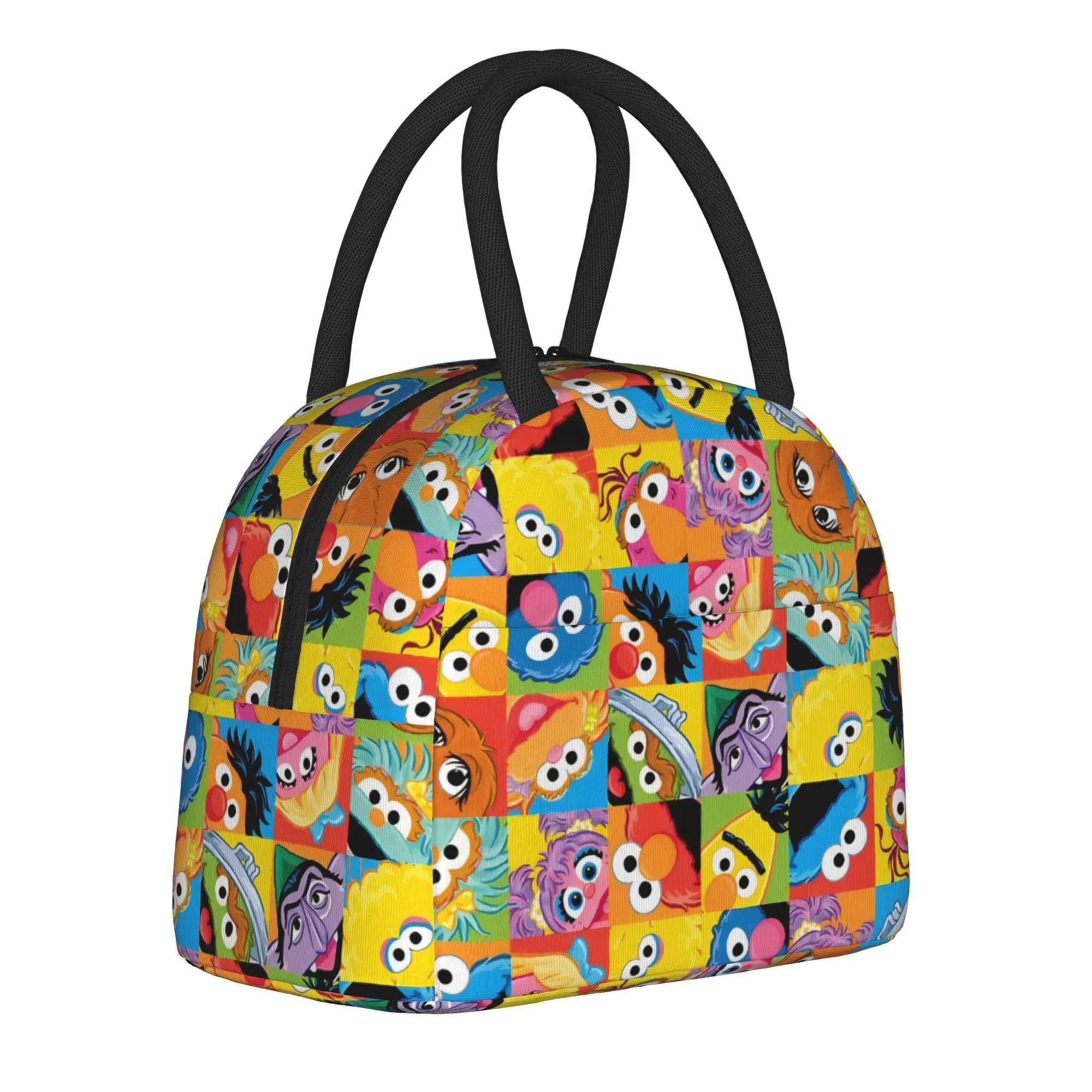 

Термосумка для обедов Sesames Streets Cartoon, большая, для школы и пикника, контейнер-холодильник для еды