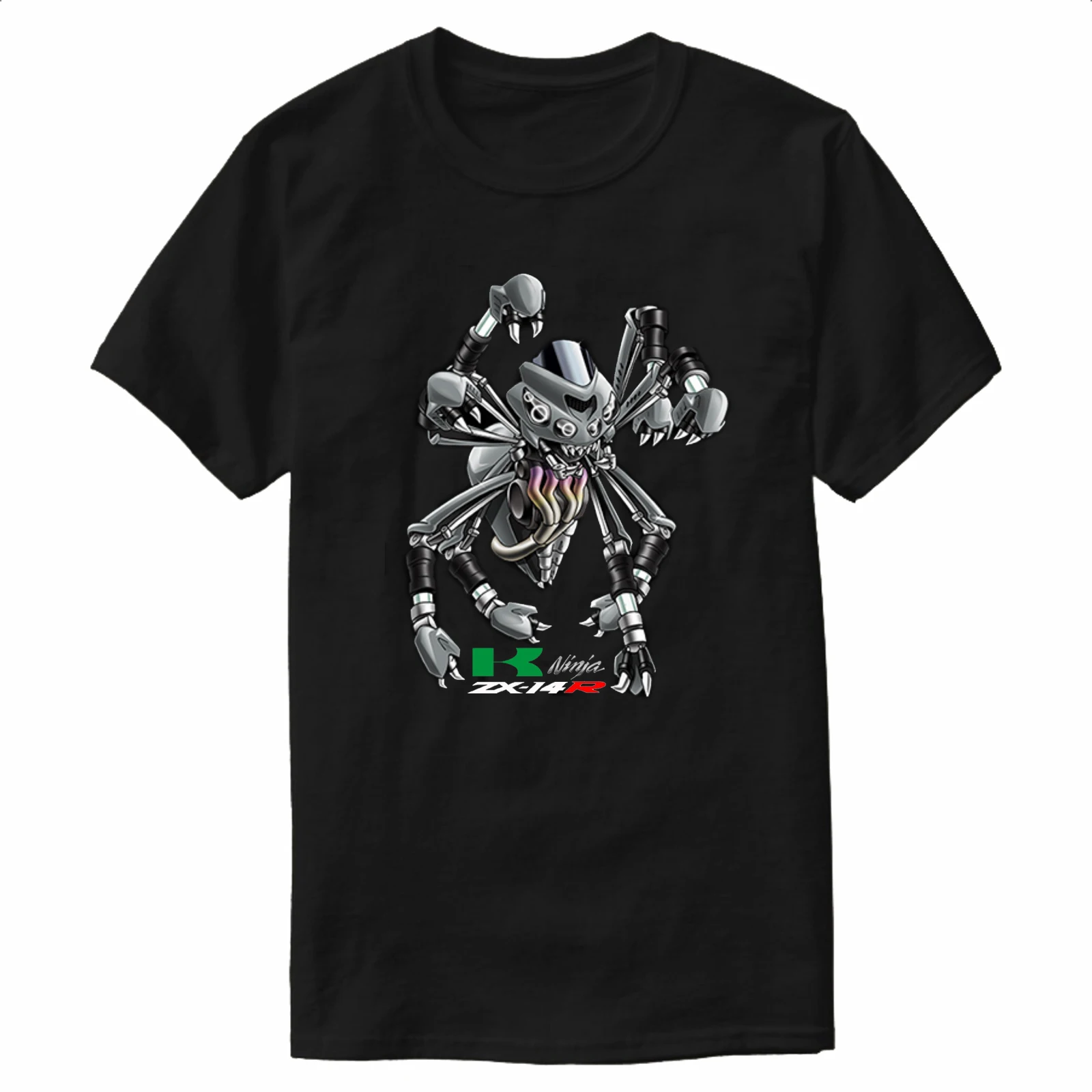 

Classic Japanese Motorcycle Ninja ZX-14R Spider Inspiration T-Shirt 100% Cotton O-Neck Short Sleeve Summer Casual Mens T-shirt