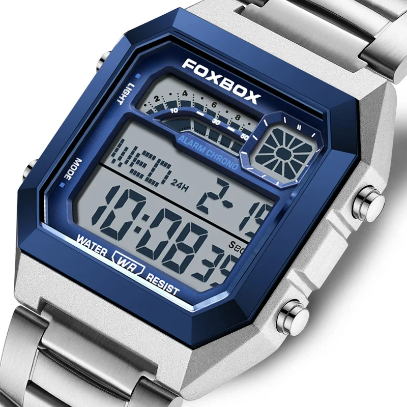 

FOXBOX мужские военные часы с обратным отсчетом, хронограф, секундомер, наручные часы, водостойкий будильник, цифровые спортивные часы с подсветкой, Reloj Hombre