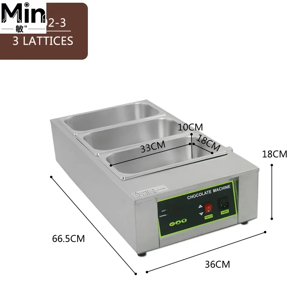 HomeWise 3 5 6 Pots Commercial Digital Display  Chocolate Melting Furnace Tempering Machine Heating Stove