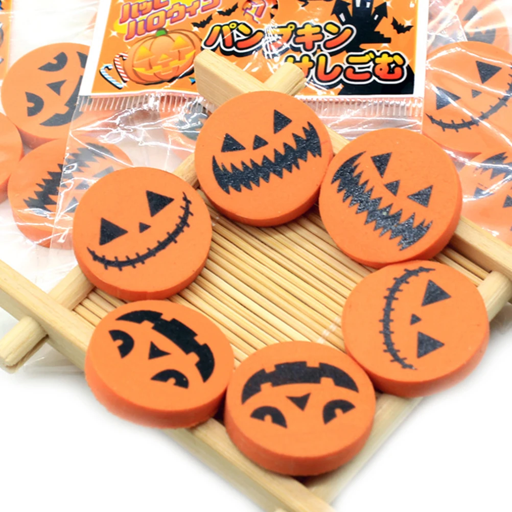 

24 PCS/Set Round Circle Pumpkin Eraser Erasers for Kids Cartoon Party Favors Classroom