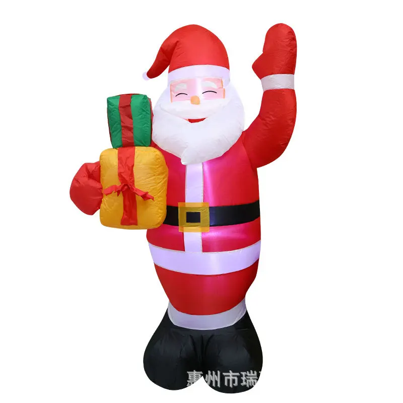 

Luminous Christmas Decoration Inflatable Santa LED Inflatable Mold 1.5m Gift Bag Santa Claus Courtyard Outdoor Decoration Props