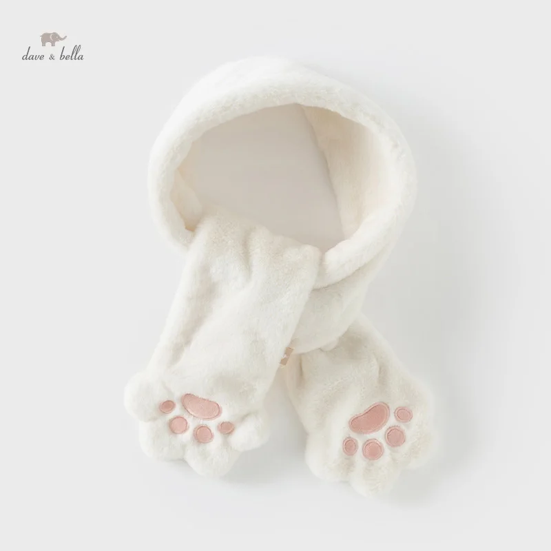 

Dave Bella Girls Scarf Winter Autumn Baby Soft Plush Scarves Cute Claws Neck Collar Kid Elegant Neckerchief Warm Stuff DB4243869