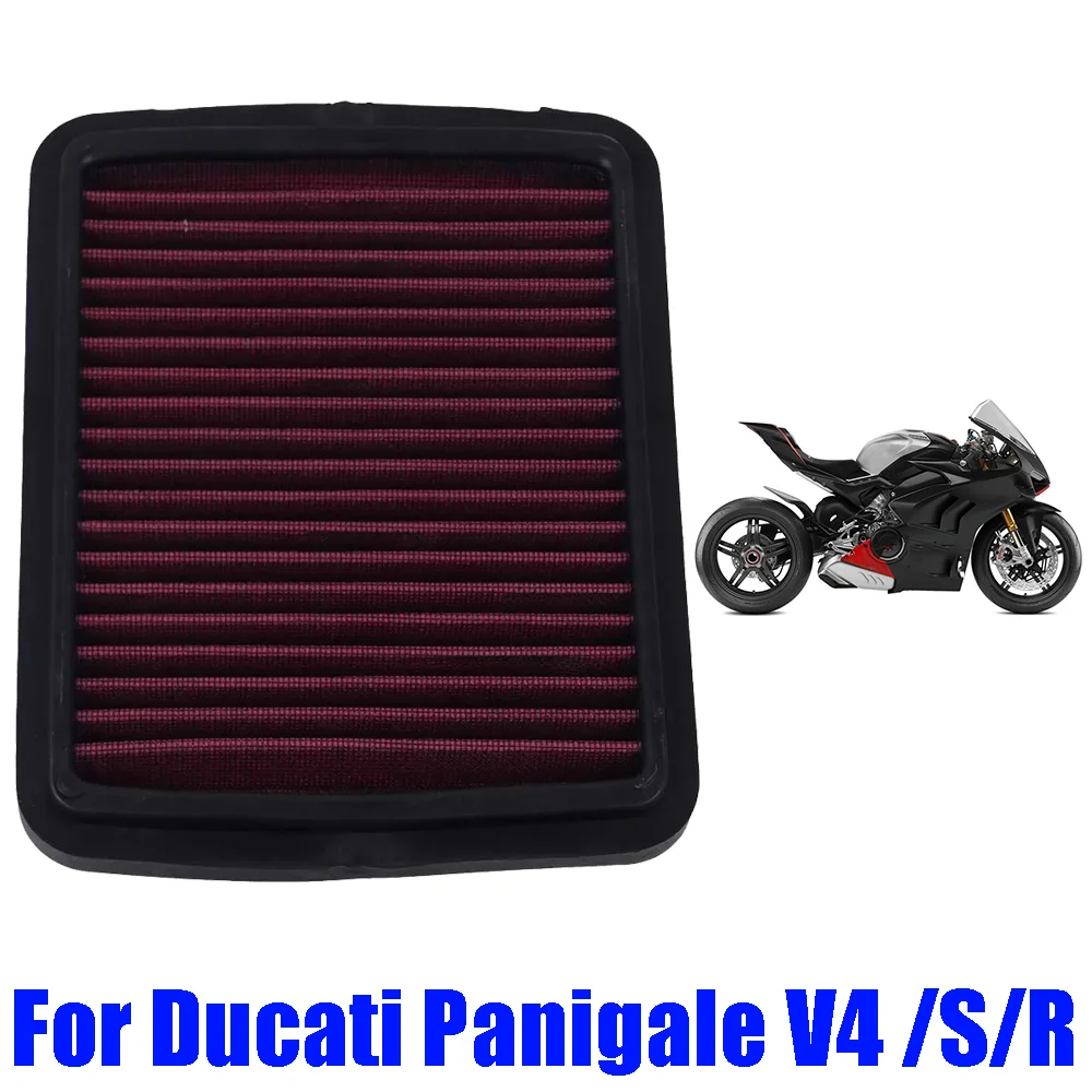 

Аксессуары для мотоциклов, воздушный фильтр с высоким расходом, очиститель воздухозаборника, моющийся многоразовый для Ducati Panigale V4 V4s V4R SP SP2