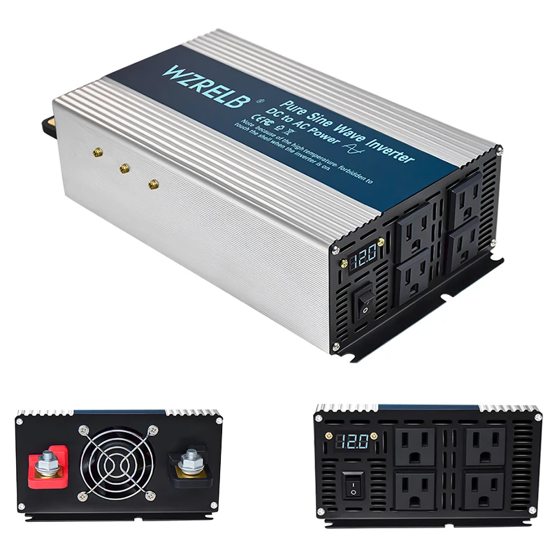 12V/24V 120V/220V 1500W Pure Sine Wave Inverter 36V 48V DC to 110V 130V 230V 240V AC Off Grid Power Converter