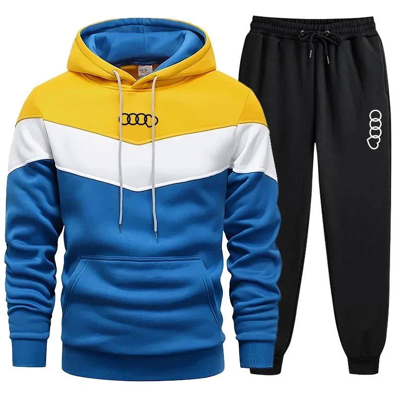 Men\'s Clothing Casual Sweatshirt Suit Sweatshirts for Men Daily Tricolor Hoodies Hot High Quality 2024 Sports Tracksuit Jogging