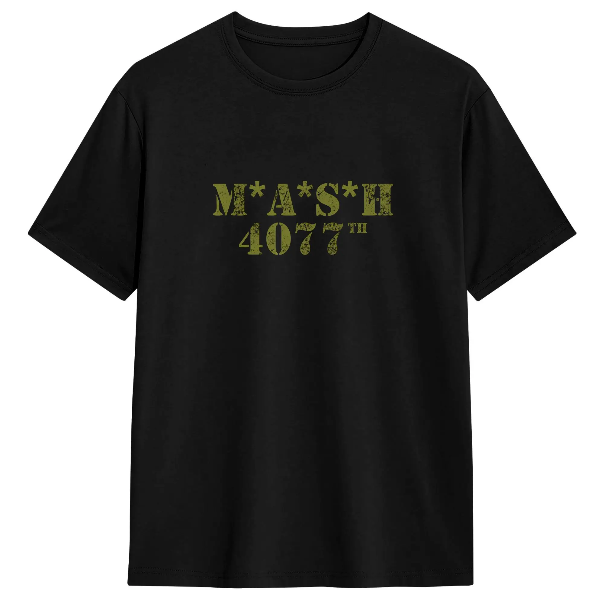 MASH 4077  T-Shirt Summer  Cotton T Shirts For Men's Harajuku Pattern Tshirt Short-Sleeve Vintage Tops