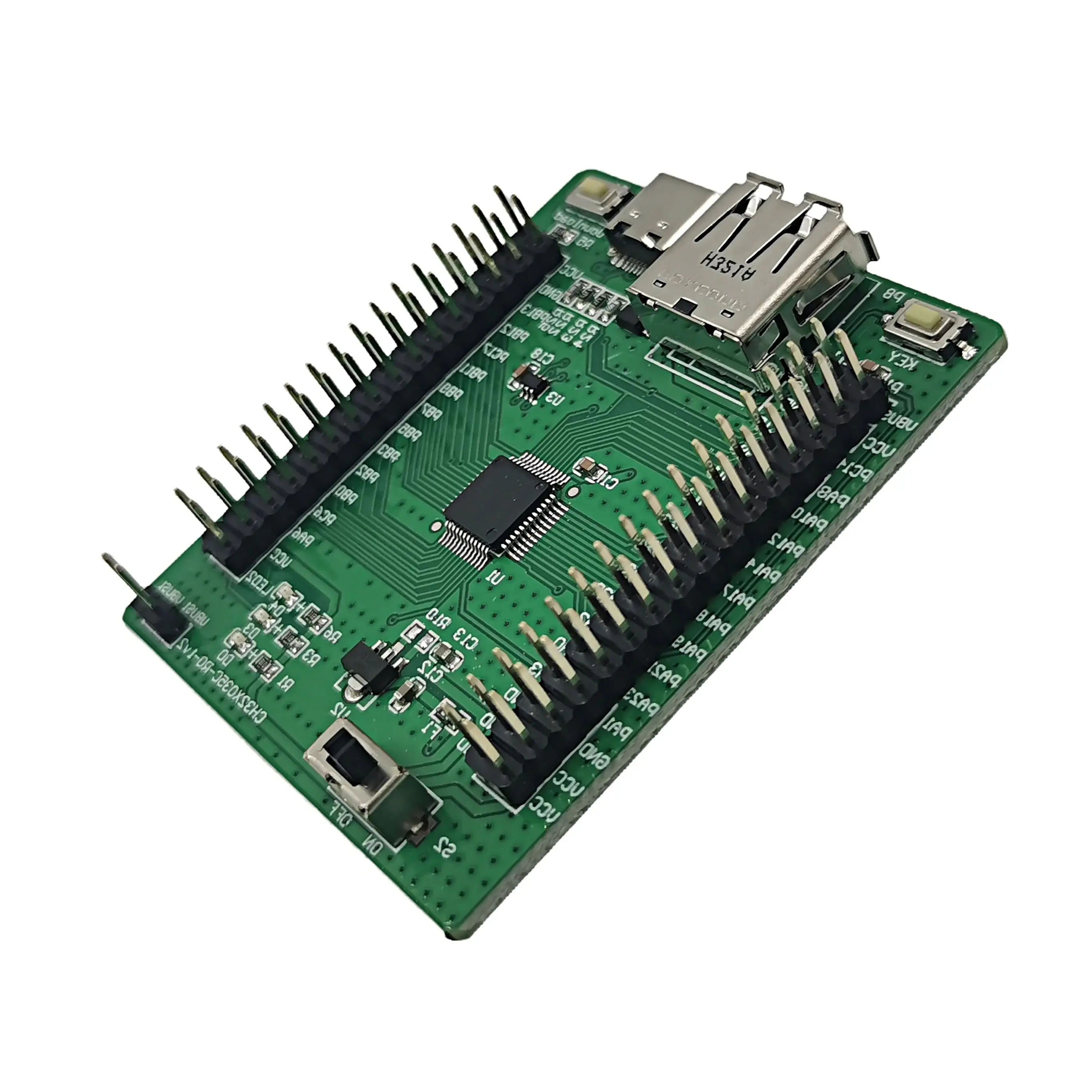 Placa do desenvolvimento do Elementaire, CH32X035C8T6-EVT-R0, CH32X035C8T6, RISC-V, USB, paládio, MCU, tipo C, EN, PHY, 48MHz, WCH