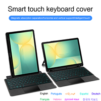 HUWEI Backlight Keyboard For Samsung Galaxy Tab S10 FE 10.9 S9 S9FE Tablet Case Portuguese Spanish Korean Russian keyboard cover