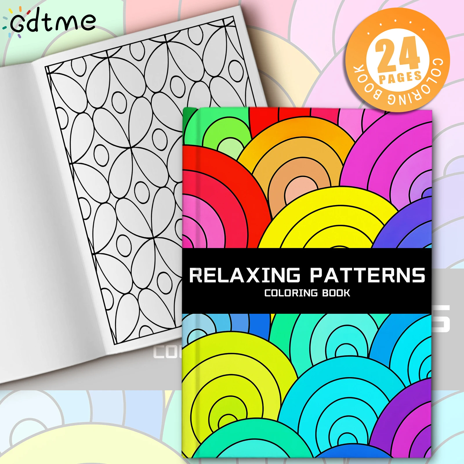 RELAXING PATTERNS Coloring Book For Adults 24Page Kids Graffiti Painting Book for Stress Relief and Color Coordination Practice