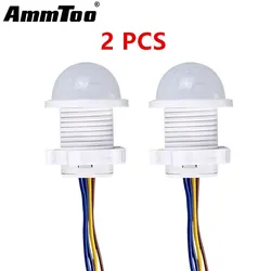 2PCS Smart PIR Sensor Detector Switch 110V 220V Human Body Infrared Motion Sensor Indction Auto On Off Light Switches