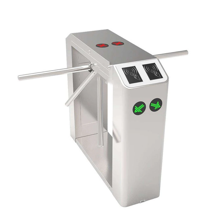

Manufacturer Face Biometric Emergency Exit Card Entrance Control Tripod Arm Two Ways Pedestrian Turnstiles