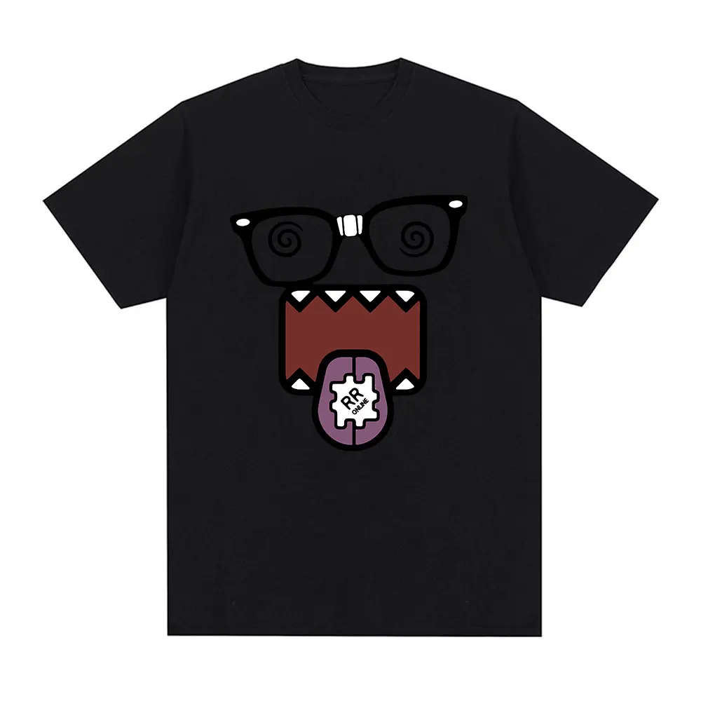 Domo Kun Funny Meme T Shirts Men\'s Women Clothing Cotton Casual T-Shirts Vintage Short Sleeve Oversized T-shirt Tops Streetwear