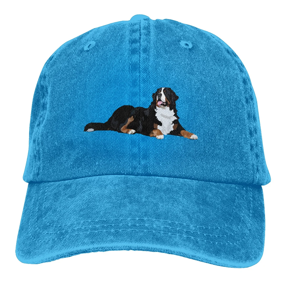 Bernese Mountain Dog Print Pattern Hat Adjustable Cowboy Cotton Baseball Cap