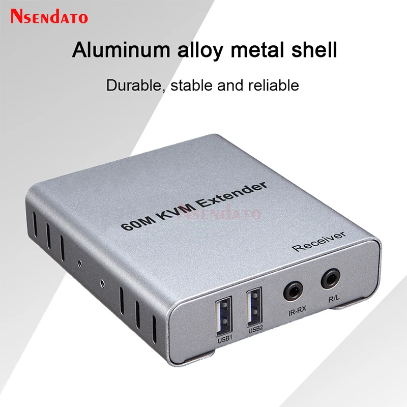 1080p HDMI KVM Extender over RJ45 Cat5e/6 60M HDMI USB KVM Extender ชุดเครื่องส่งสัญญาณสําหรับเมาส์คีย์บอร์ด PC TV Monitor