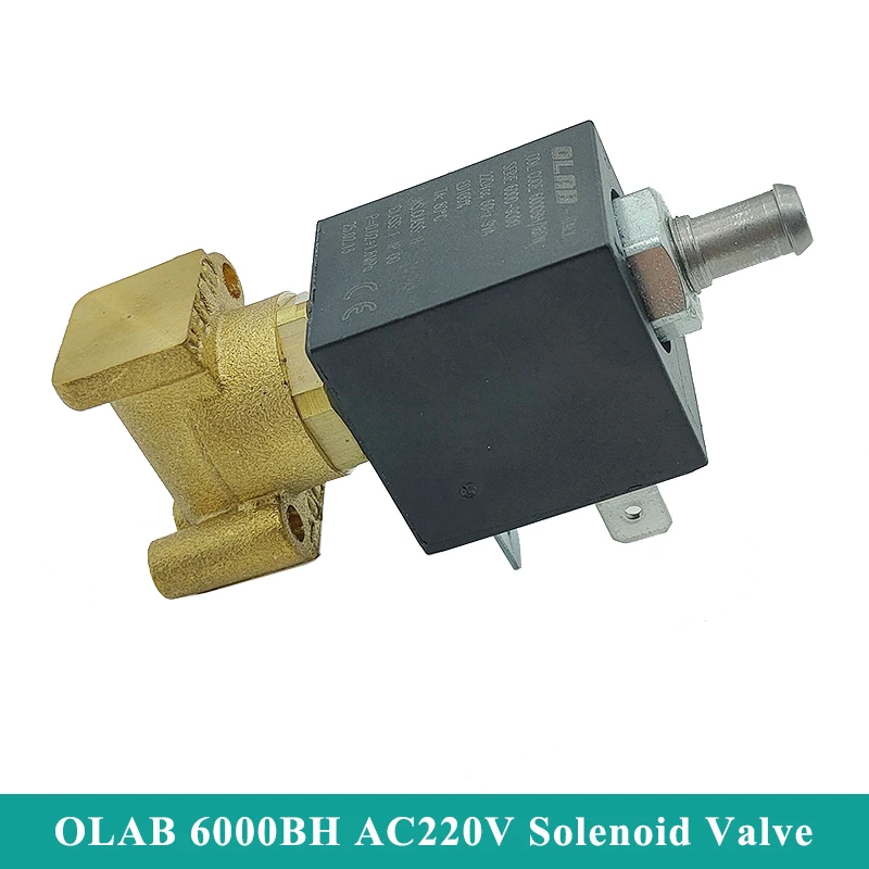 

ITALY OLAB 6000BH G1/8'' Brass Coffee Machine Electric Solenoid Valve AC 220V 230V Normally Open N/O Steam Hot Water Flow Valve