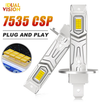 2Pcs 20000LM H1 LED Headlight Bulb H1 LED Canbus Fog Light Fanless Wireless Super Bright 7535 CSP Mini Size Auto Lamp 12V