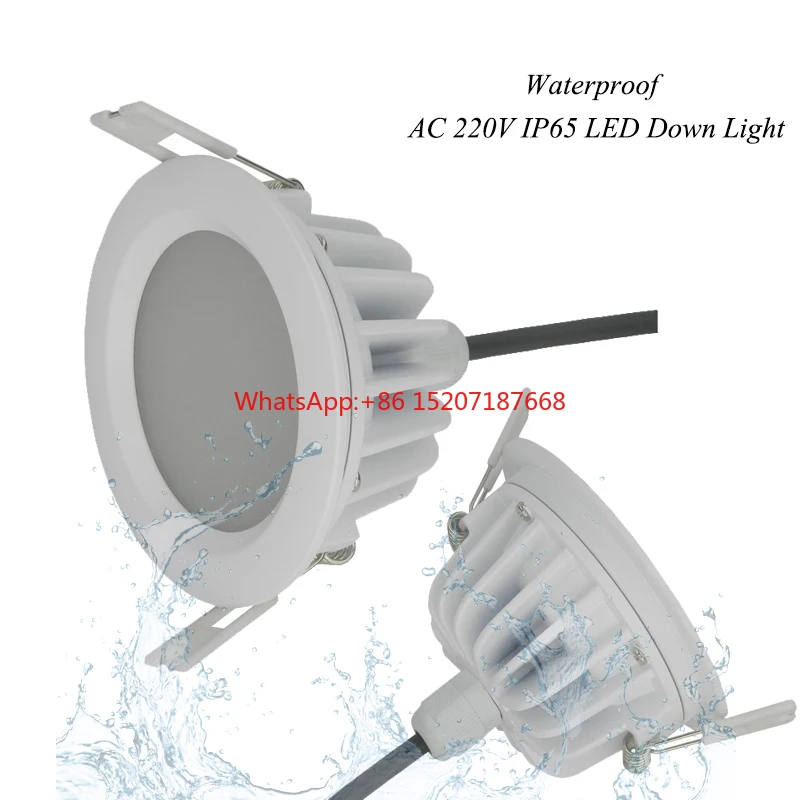 

1pcs/lot Waterproof IP65 AC 220V5W /7W/9W/ Driverless dimmable Led panel light Cold white Warm white LED Downlight LED Light