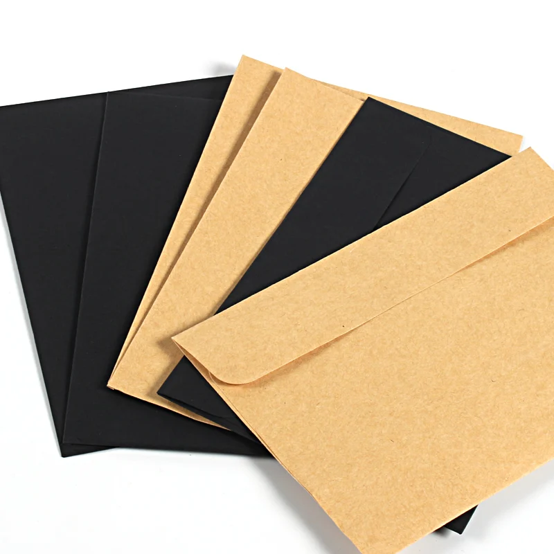 20 pcs/lot Black White Red Kraft Paper Envelopes Vintage European Style Envelope For Business Card Invitation