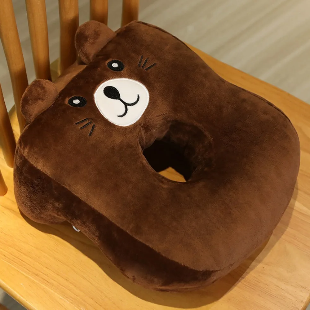

Nap Accessories Cartoon Plush Nap Pillow Animal Pattern Hollow Hole Desk Rest Pillow Wear Resistant Soft Neck Support Students