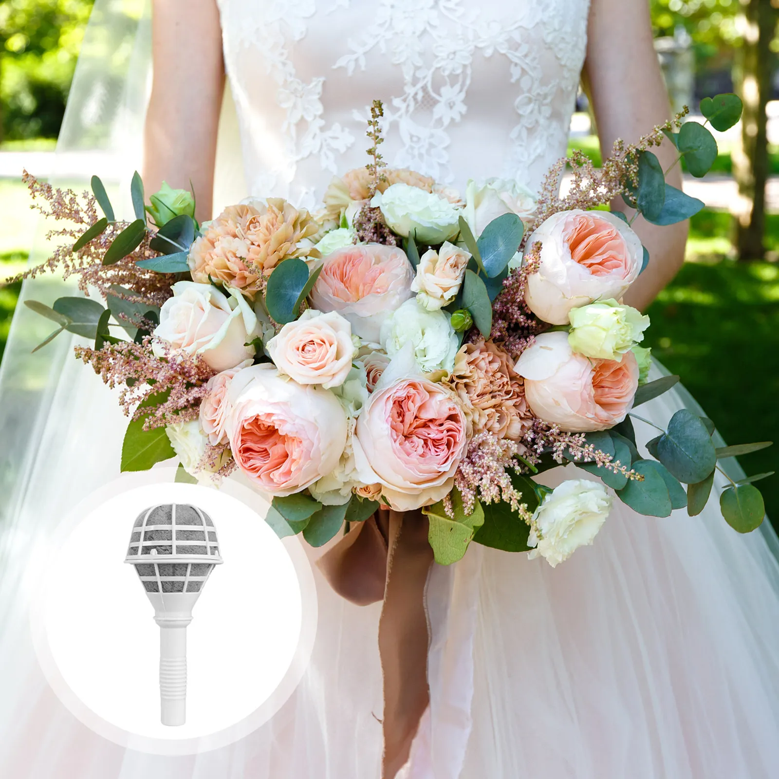 

Набор из 6 высококачественных держателей для цветов с подставкой для грунта для свадебных букетов, флористики и декоративных композиций