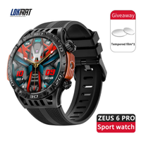 LOKMAT ZEUS 6 PRO Smart Watches Bluetooth Calls Flashlight Waterproof Smartwatches 1.46'' Screen Compass Sport Fitness Tracker