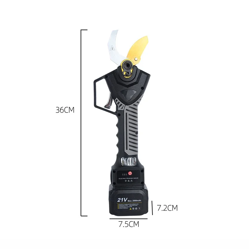21V Cordless Pruner Lithium-ion Progressive Pruning Shear Efficient scissors Bonsai Electric Tree Branches garden tools S40 40mm