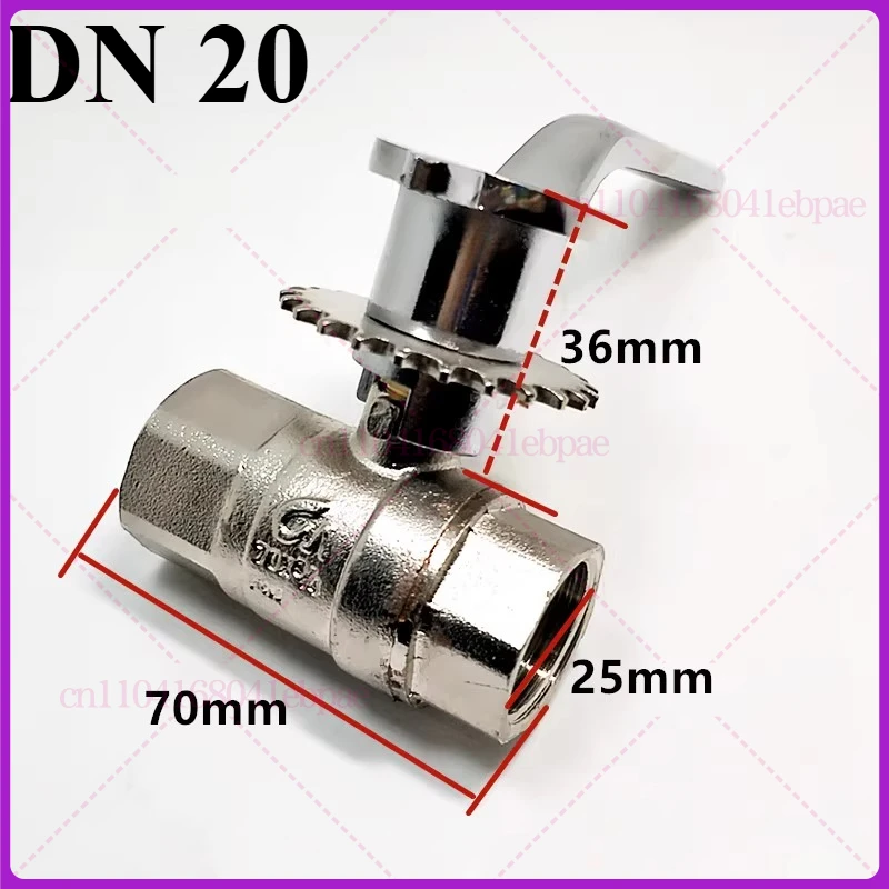Guang-Style Hotel Stove Valve Chain Air Connecting Valve With Gear Wheel DN15/DN20 Gas Control Valve