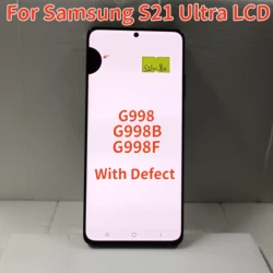 6.8 ''amoled Lcd Per Samsung Galaxy S21 Ultra 5g G998 G998u G998b G998f/ds Display Touch Screen Digitizer Assembl con Difetti