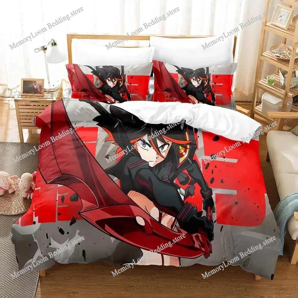 

Fashion KILL La KILL Bedding Set Single Twin Full Queen King Size Bed Set Aldult Kid Bedroom Duvetcover Sets 3D Print Kawaii