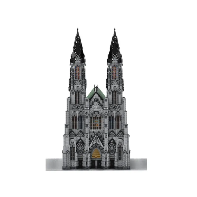 Small particle assembled building block world famous church castle building model