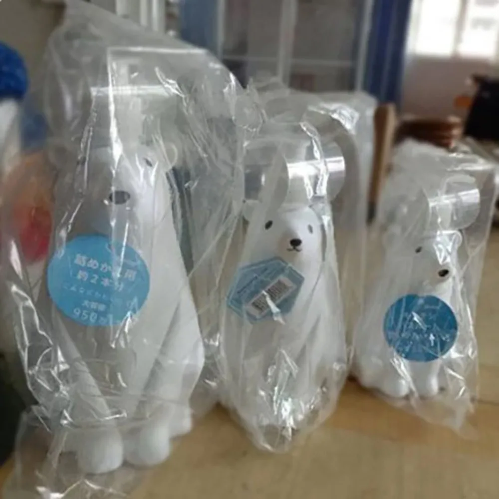 New Cute Bear Shape Soap Dispenser Liquid Shampoo Shower Gel Lotion Dispensing Bottle Hand Sanitizer Kitchen Press Pumps