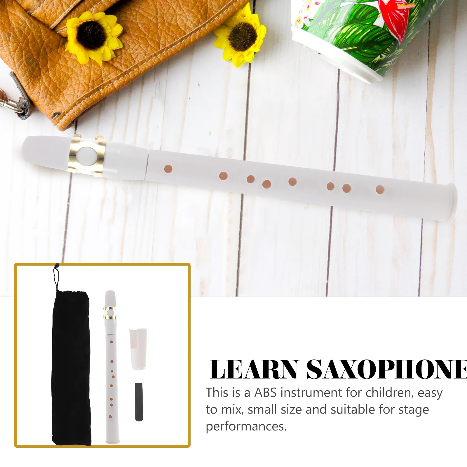 

1set 1Set Mini Saxophone Portable For Adults Small Lightweight Abs Musical Instrument Stage Gift