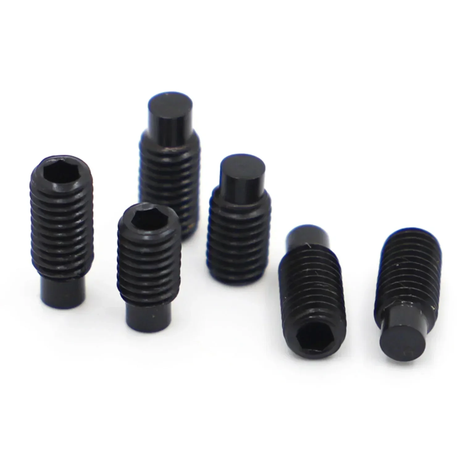 M2.5 M3 M4 M5 M6 M8 M10 M12 M14 M16 Black 12.9 Steel DIN915 Hex Socket Set Screw with Dog Point Grub Convex End Bolts Screws