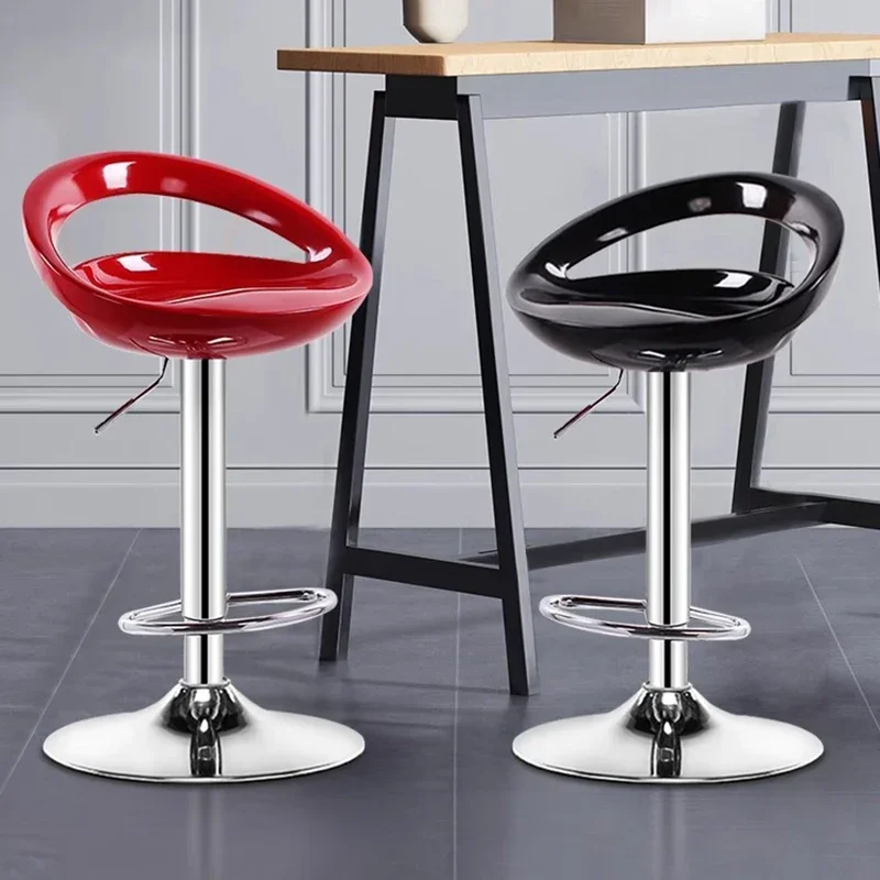 High Swivel Home Chair Bar Stools Counter Height Adjustable Red Kitchen Stool Elegant Aesthetic Bancos Para Barra Home Bar