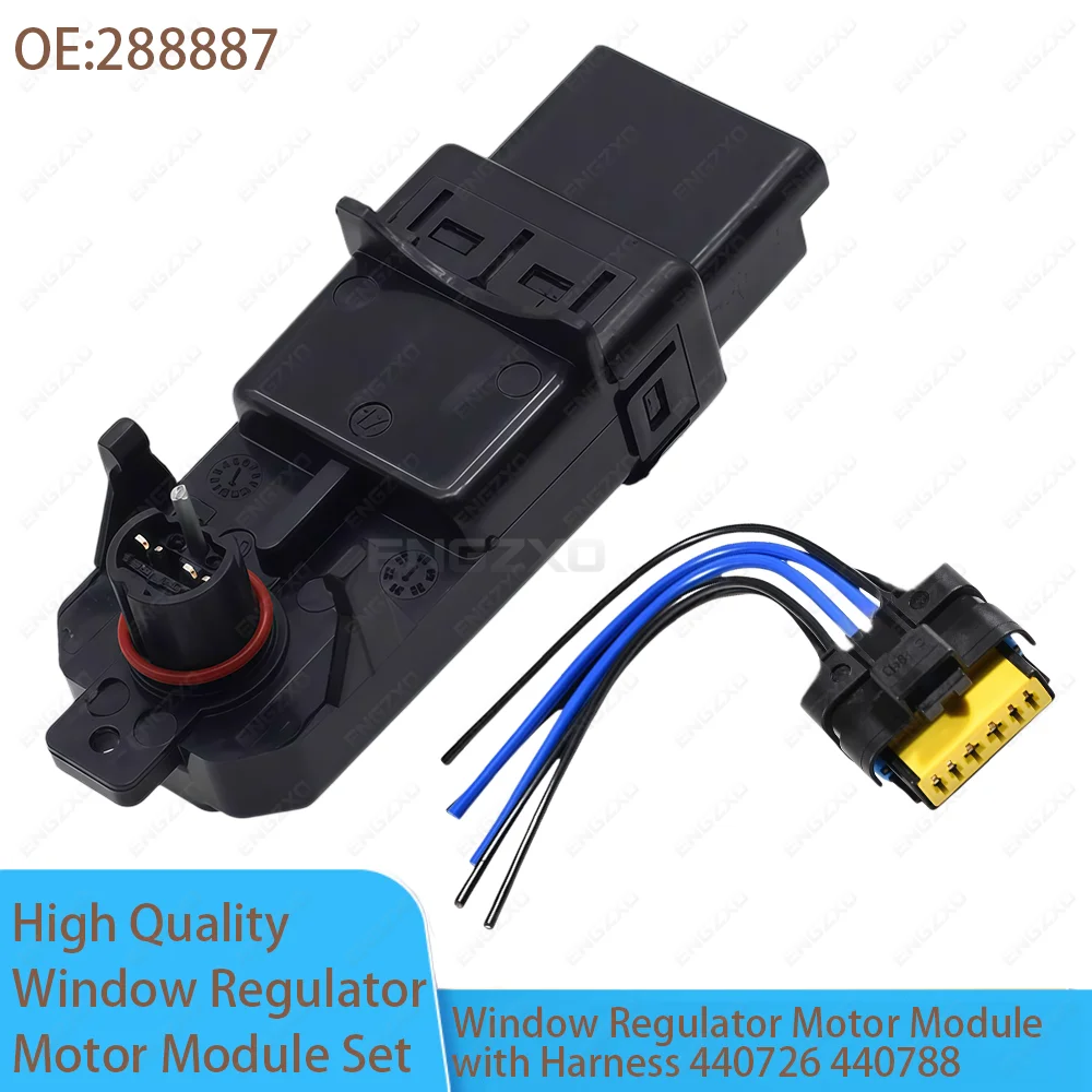 Conjunto de Módulo de Motor para Elevalunas con Arnés 440726 440788 440746 288887 para Renault Megane Grand Scenic 2 3 Clio 3 Espace