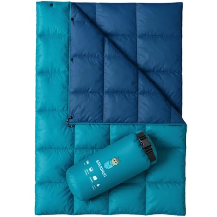 

Puffy Blanket for Cold Weather - Down Camping Blanket with Sustainable Insulation, Lightweight and Warm Outdoor Camping Quilt,